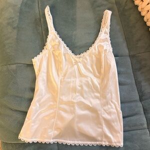 White Lace Trim Camisole